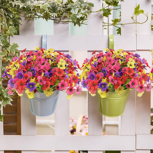 16 Bundles Colorful Spring Artificial Flowers