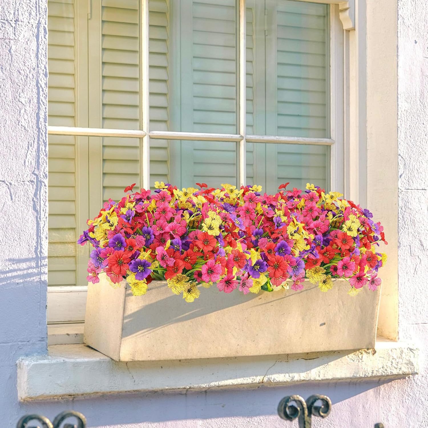 16 Bundles Colorful Spring Artificial Flowers