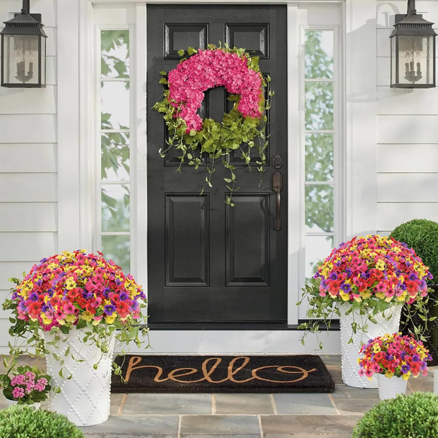 16 Bundles Colorful Spring Artificial Flowers